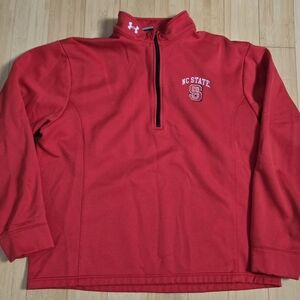 UNDER ARMOUR L/S QUARTER ZIP SWEATSHIRT LARGE NC STATE WOLFPACK